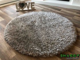 Exkluzív Kör alakú Shaggy szőnyeg - Szürke - 80 cm